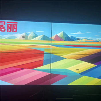 山西省晉中市某公司 | 液晶拼接屏，55寸3.5mm，2行×2列。